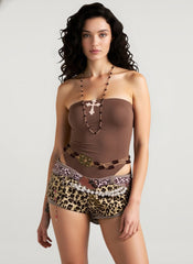 Sleeveless Backless Elastic Strapless