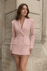 Pink Buttoned Blazer