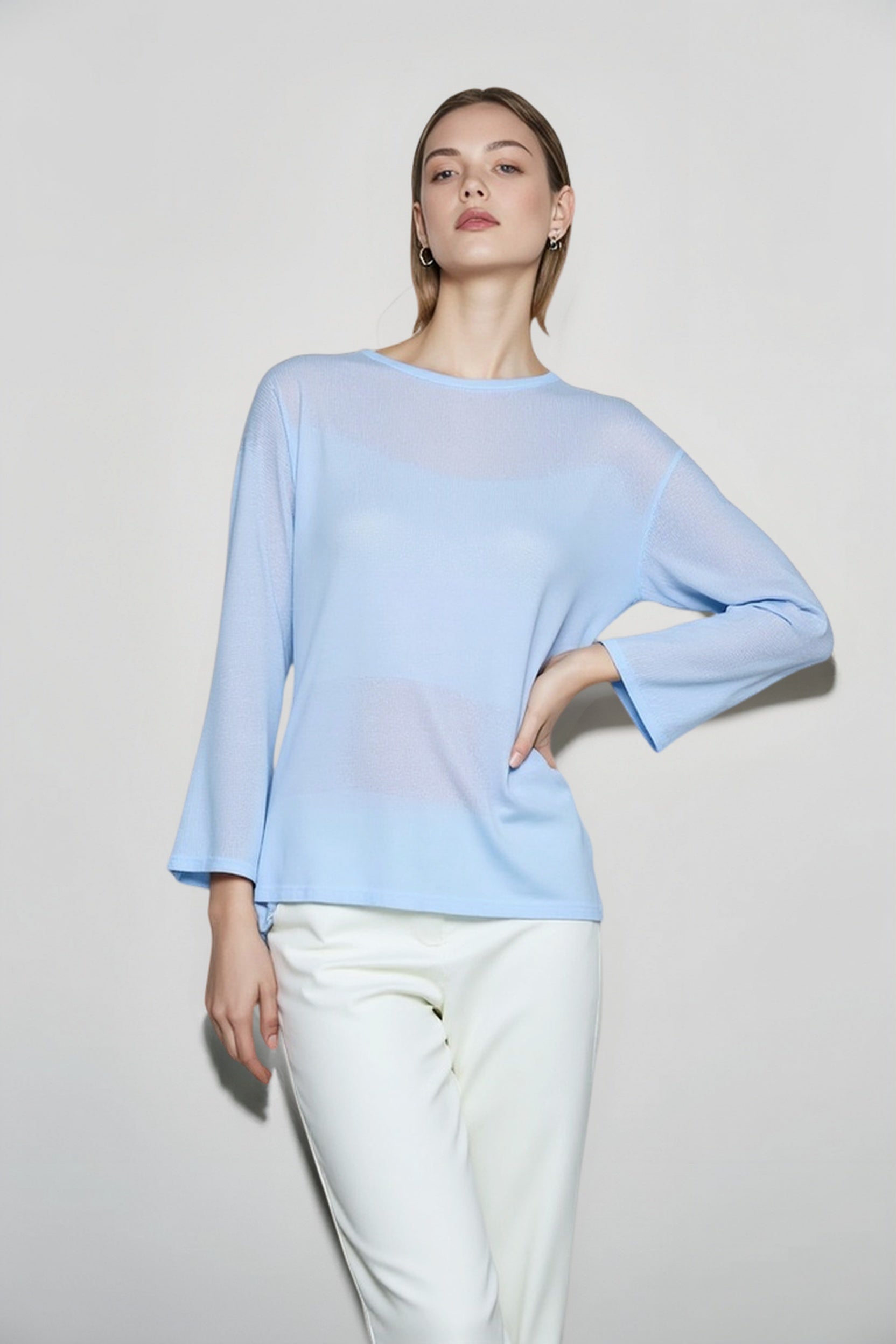 Lightweight Hollow Knit Sweater
