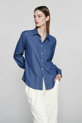 Linen Solid Minimalist Blouse