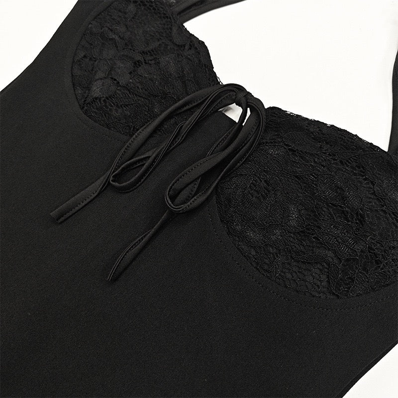 Embellished Side Split Maxi Dress in Black