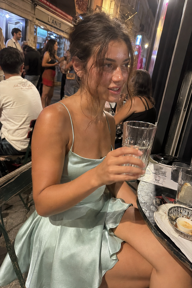 Sexy Slim Solid Color Backless Cami Mini Dress