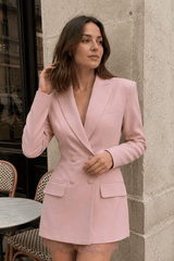Pink Buttoned Blazer