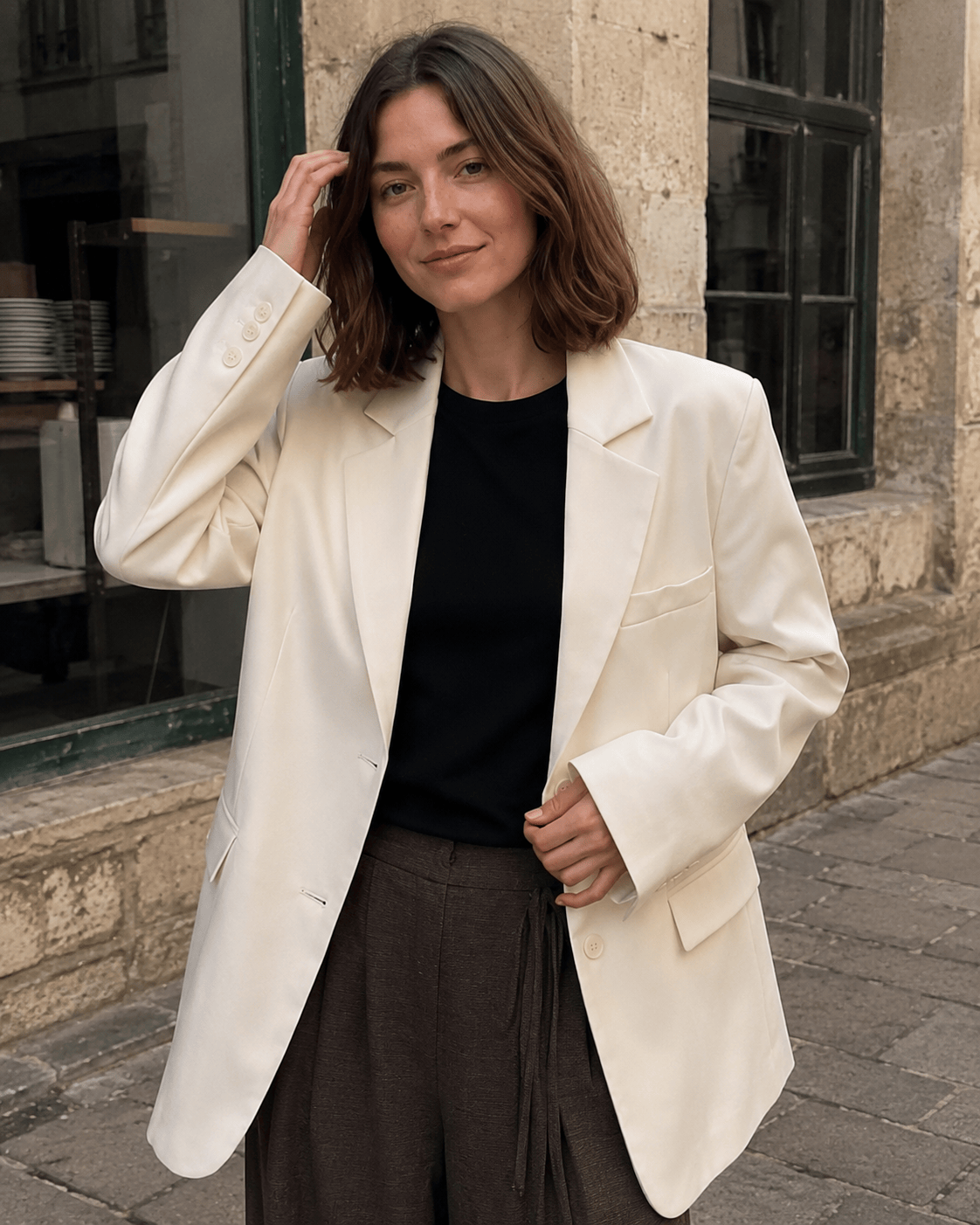 Split Back Relaxed Fit Blazer