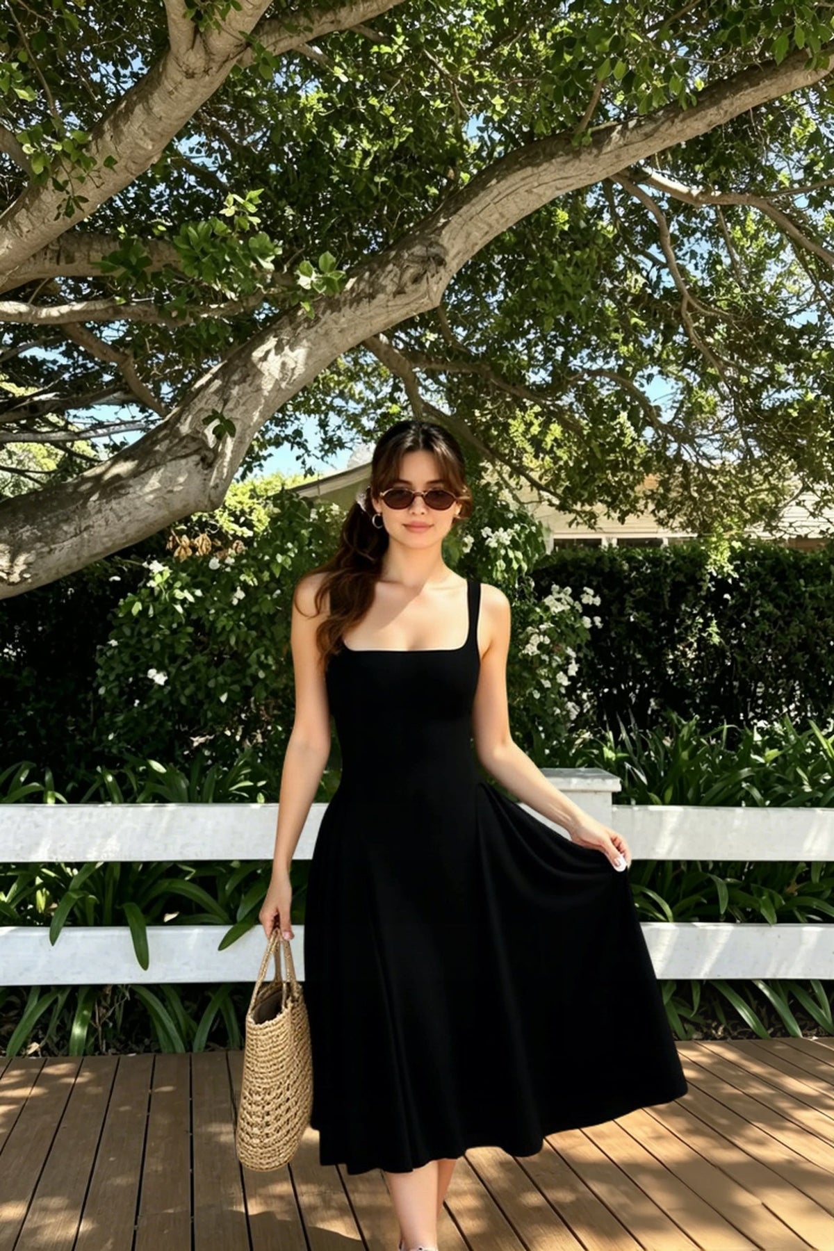 Sleeveless Cami Midi Work Dress
