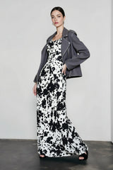 Vintage Floral High-Waist Slip Dress