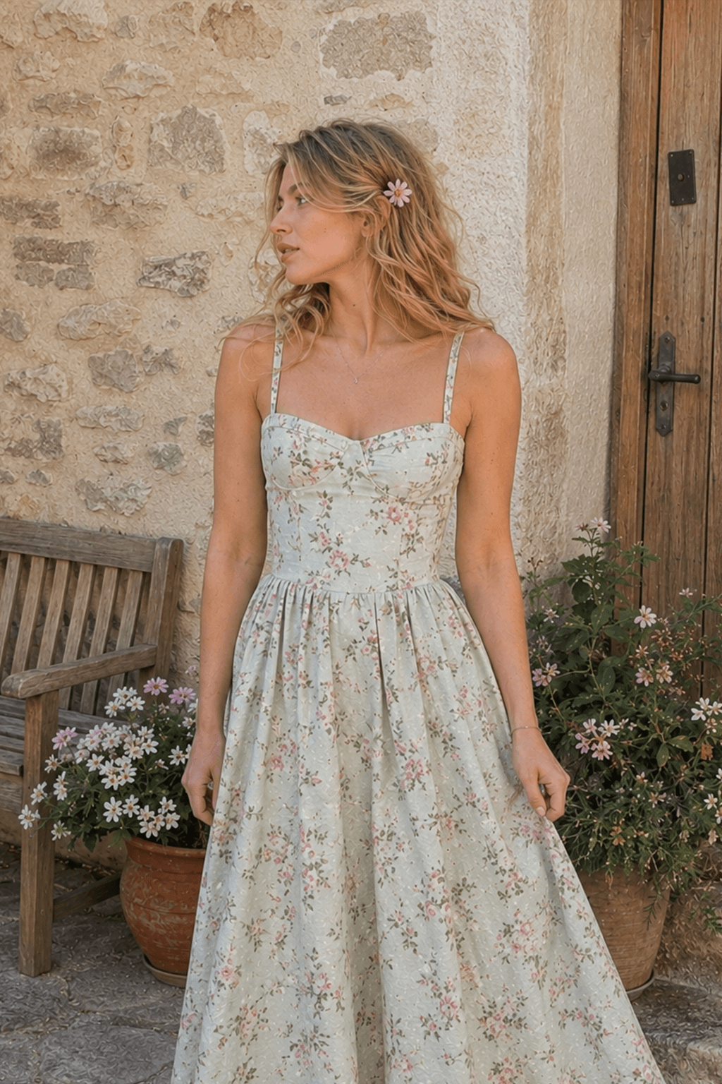 Cami Waist Slim Sexy Versatile Floral Dress