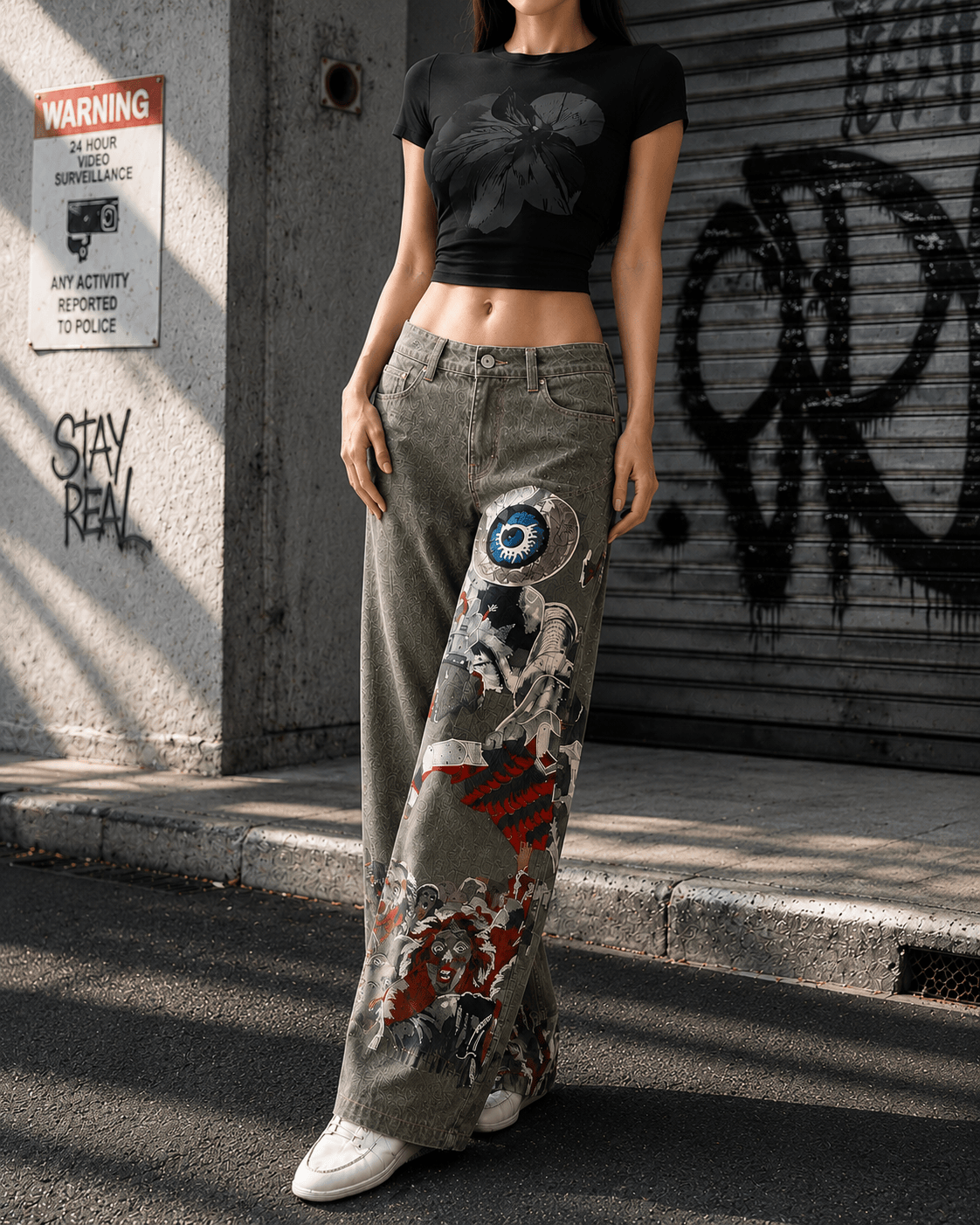Y2K Gothic Streetwear Baggy Pant