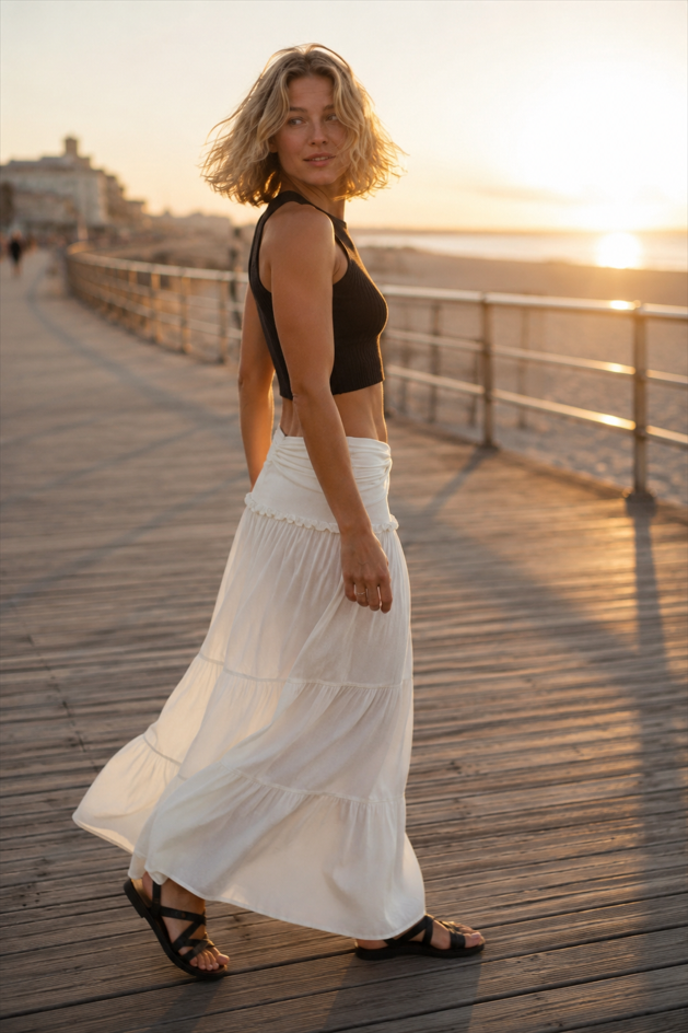 Sleeveless Halter Twist Co-ord Boho Dress