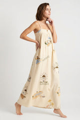 Linen Spaghetti Strap Casual Vacation Dress