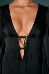 Balloon Sleeve Mini Dress
