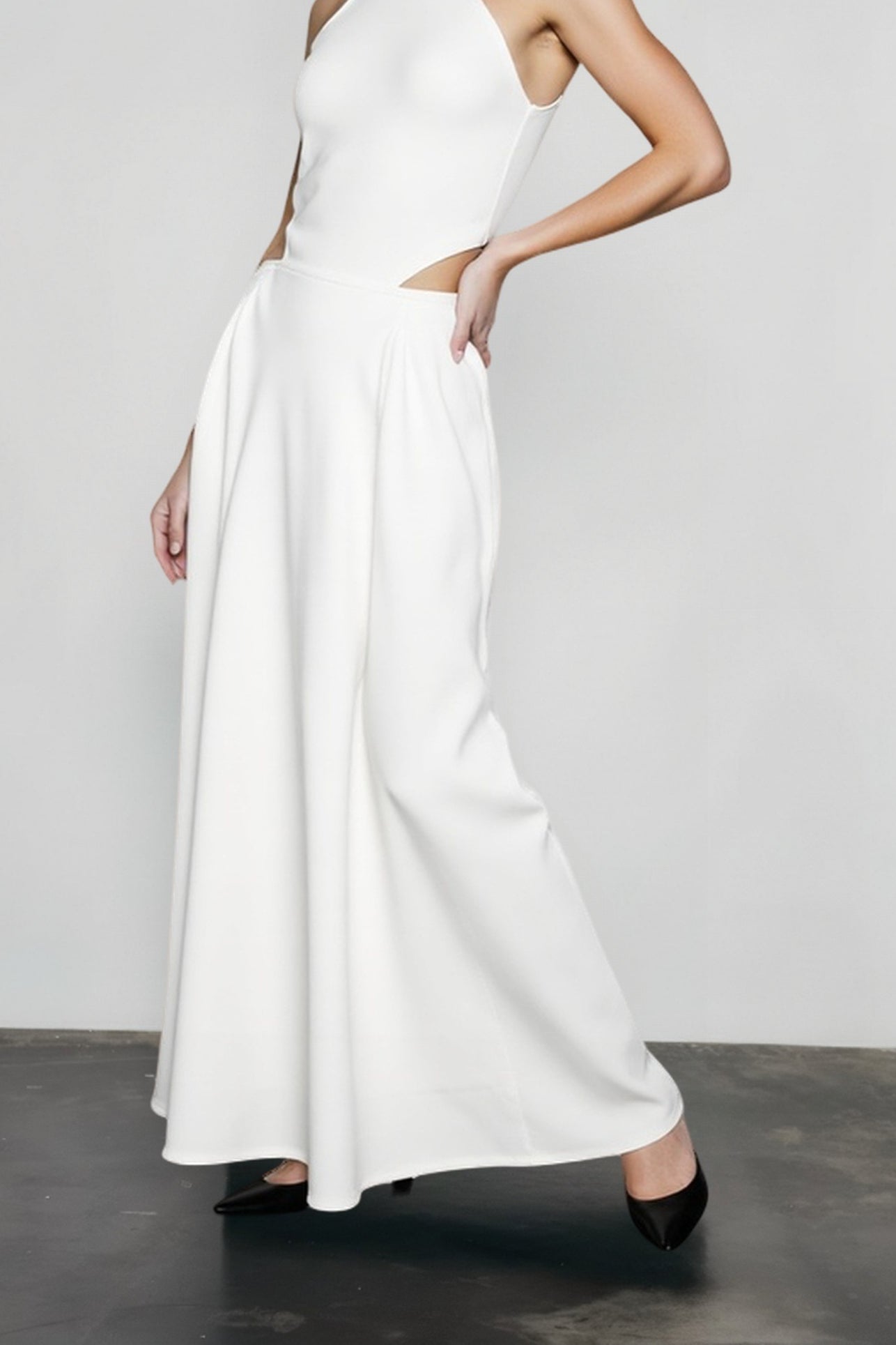 Satin High Waist Circle Maxi Skirt
