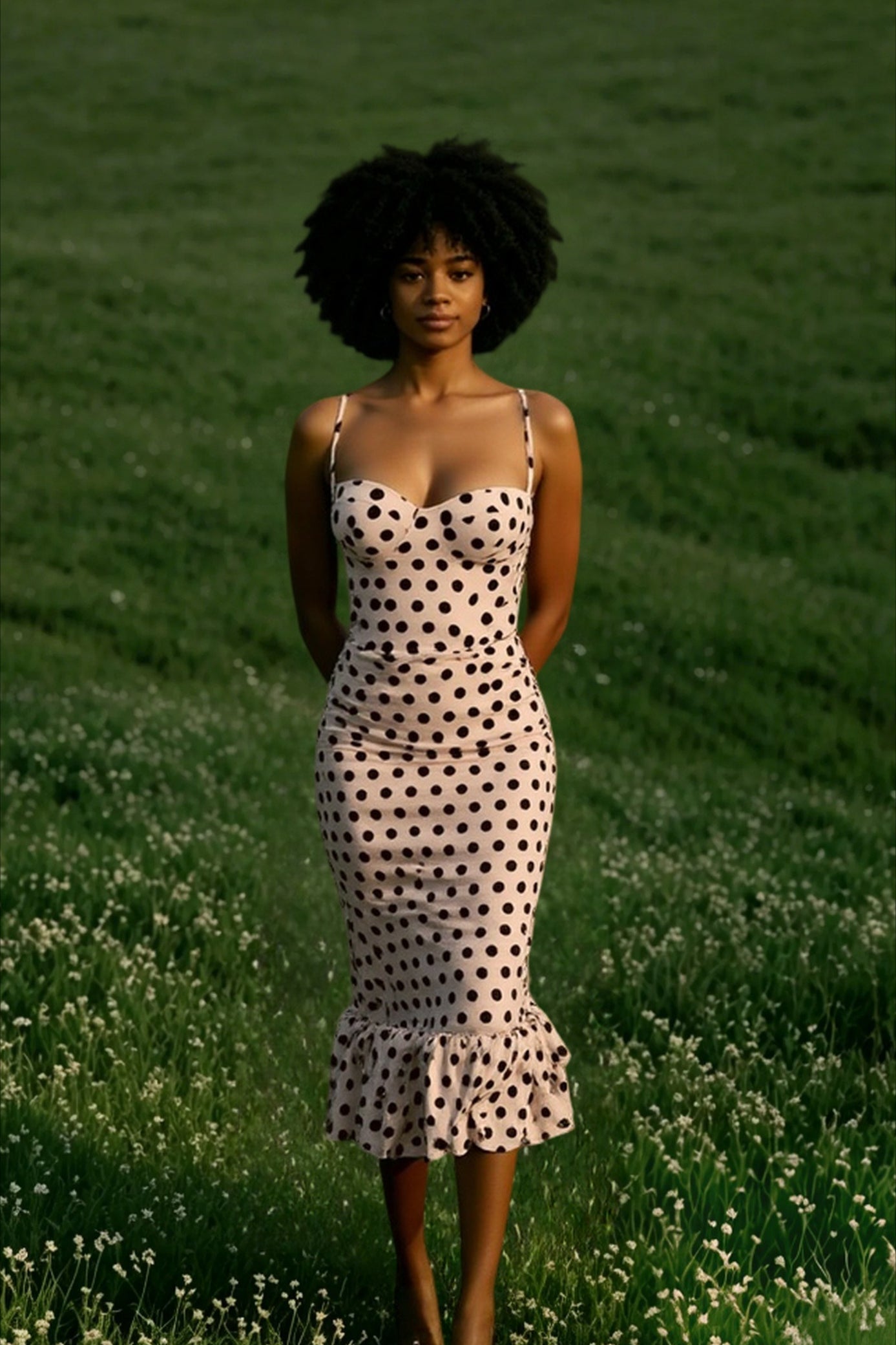 Polka Dot Shirred Slip Birthday Dress