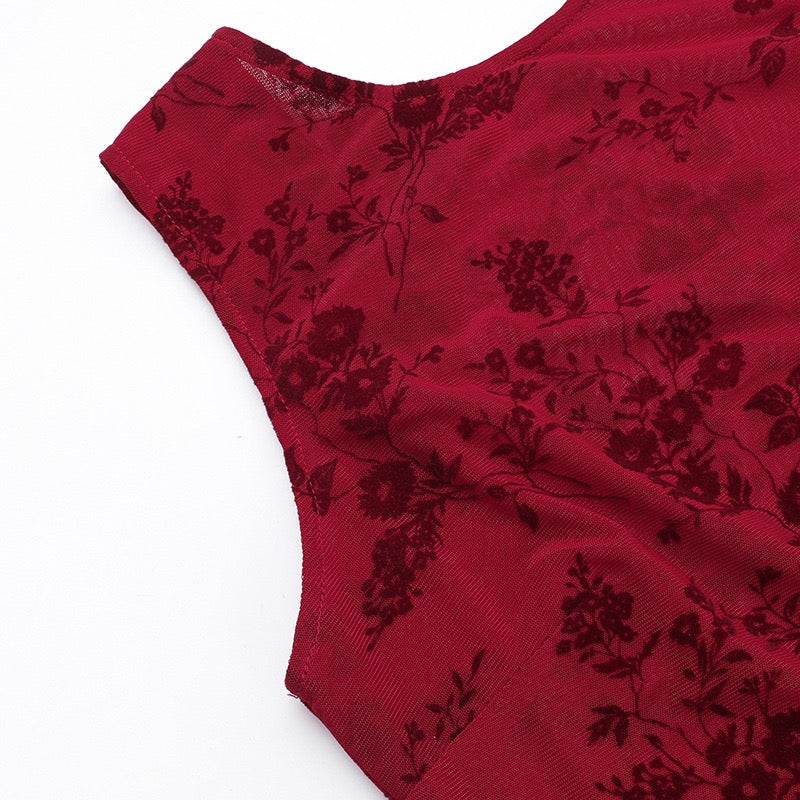 Vivre Mini Dress Burgundy