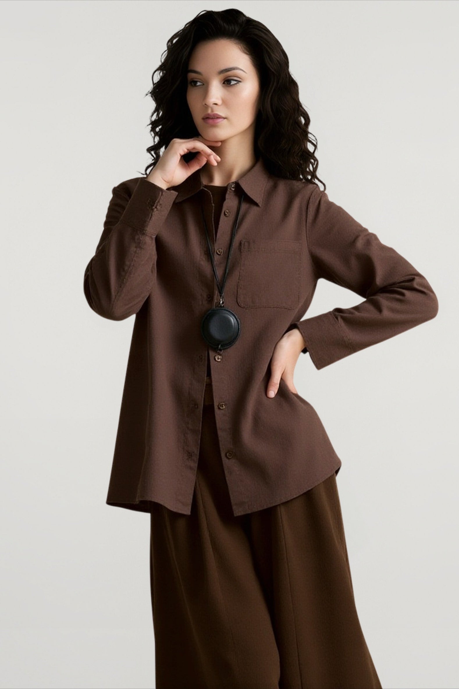 Linen Loose Fit Layering Blouse