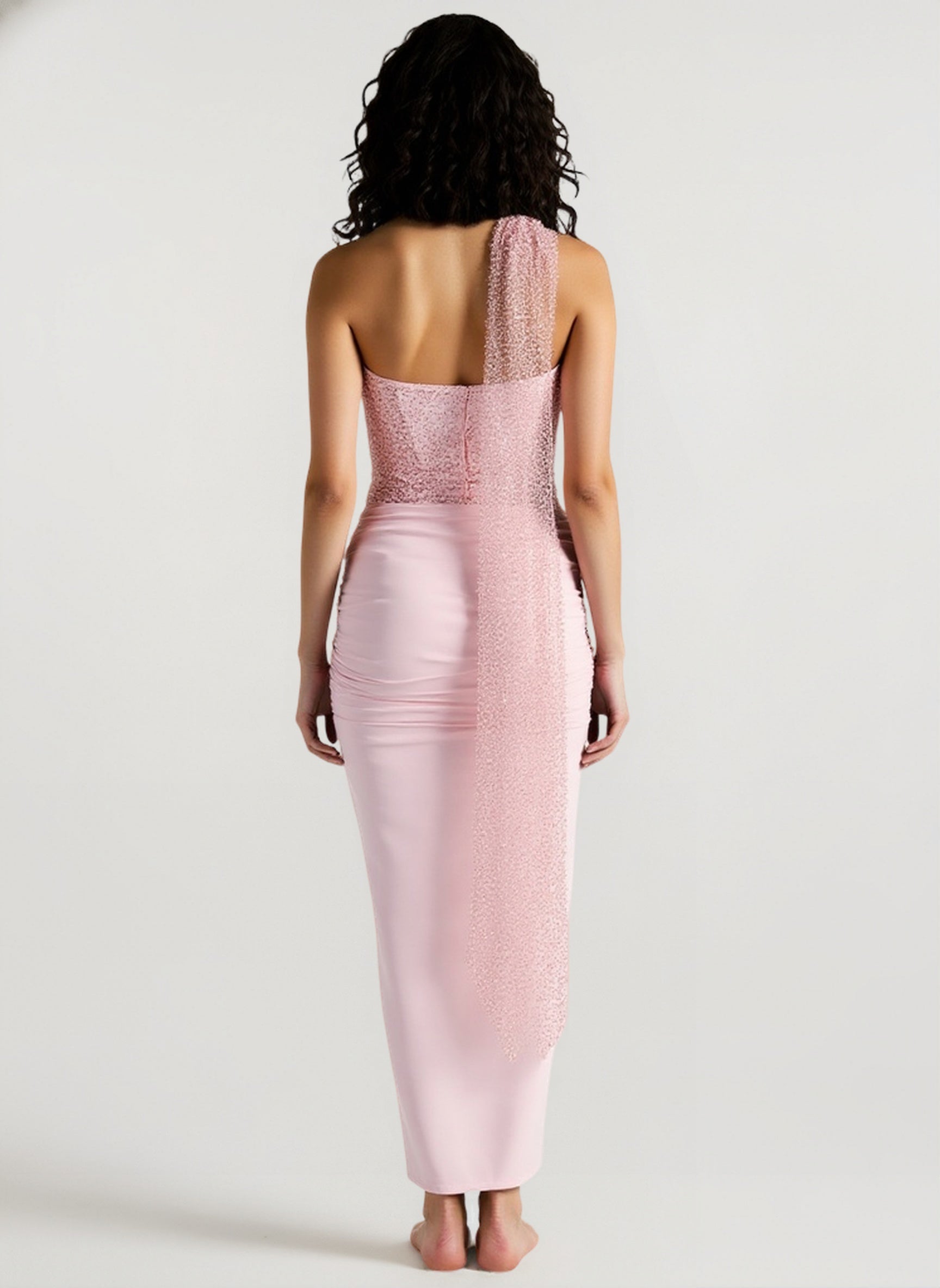 Deep Plunge Bodycon Mermaid Gown Prom Dress