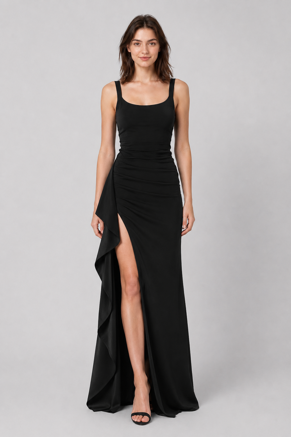 Sexy Spaghetti Strap High Slit Maxi Party Dress
