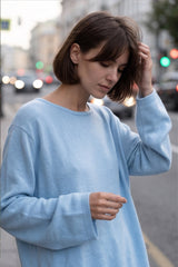 Cotton Pullover Open-Back Loose Sexy Knit Top