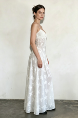 Elegant White Maxi Boho Dress