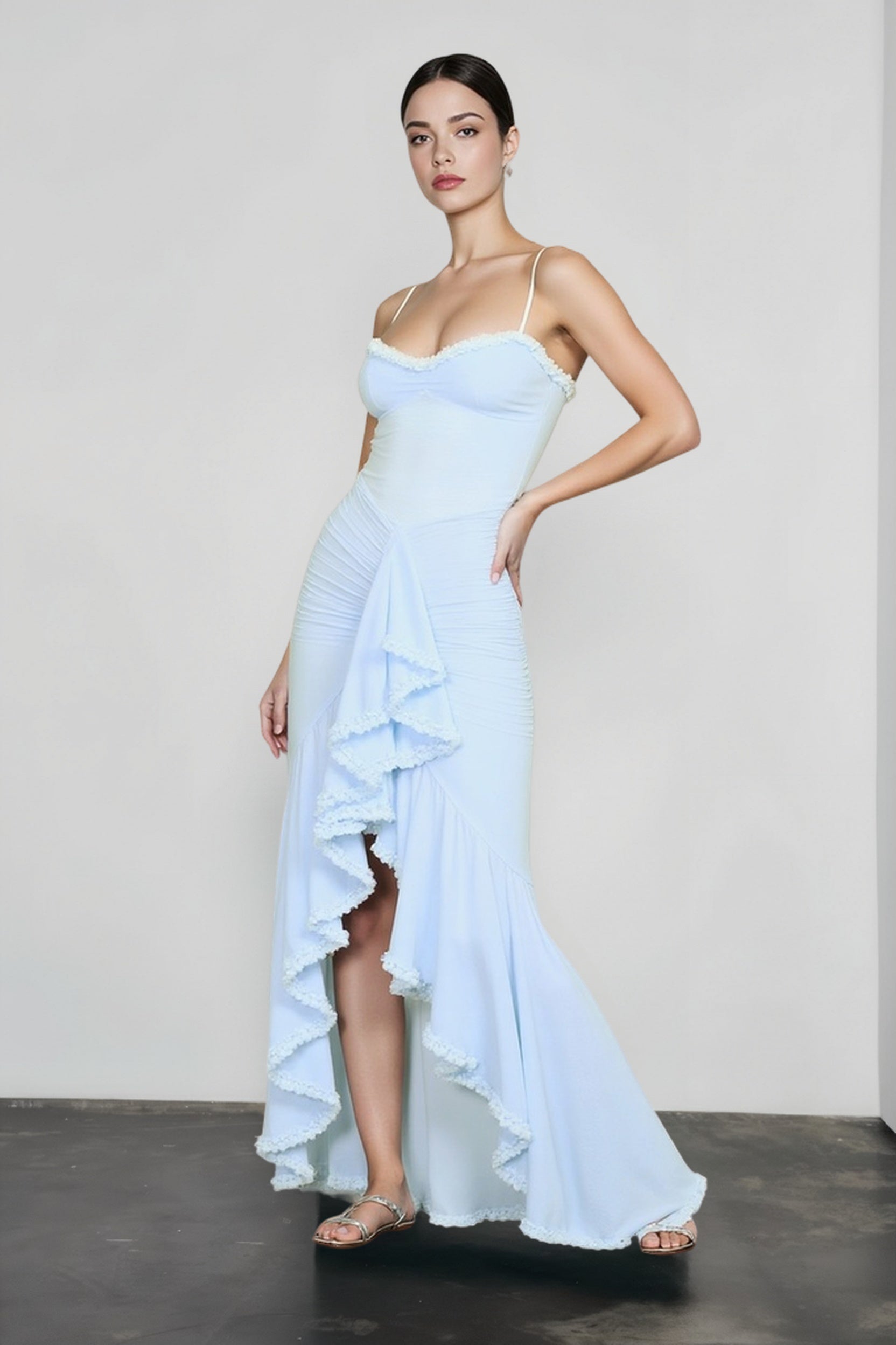 Silk Satin Sleeveless Vacation Dress