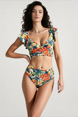 Print Summer Push Up High Waist Two Piece Swim Sets
