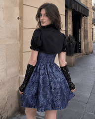 Halloween Two-Tone Jacquard Gothic Dress