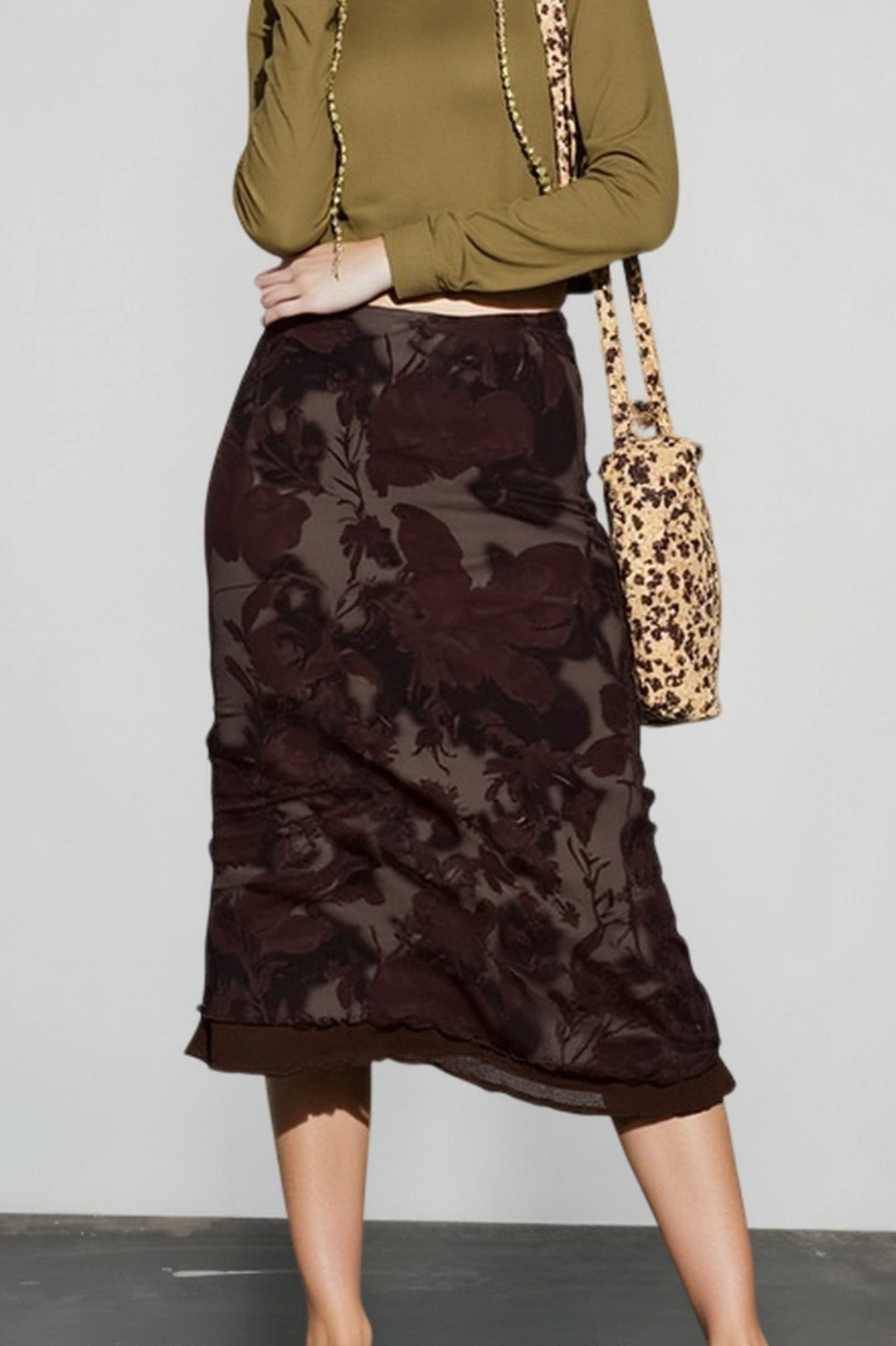 Harajuku Vintage Gothic Grunge Aesthetic Summer Floral Print Skirt
