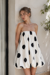 Polka Dot Print Bodycon Mini Dress