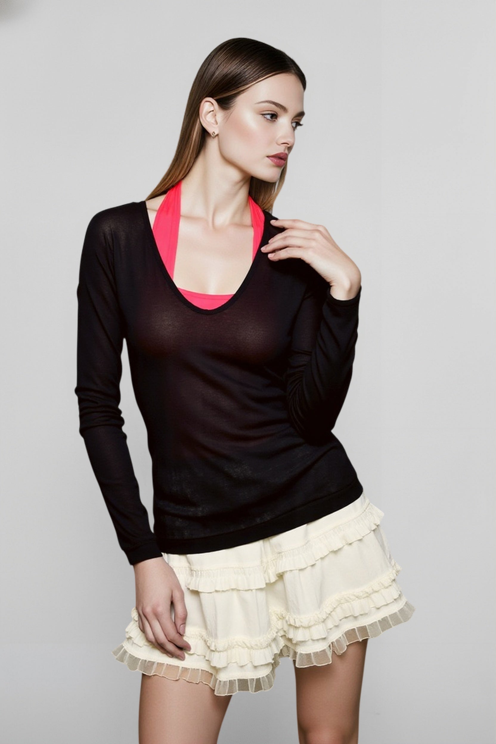 Slouchy Relaxed Long Sleeve Cover Up
