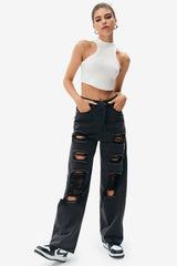 Racerback Curved Hem Crop Tank Top