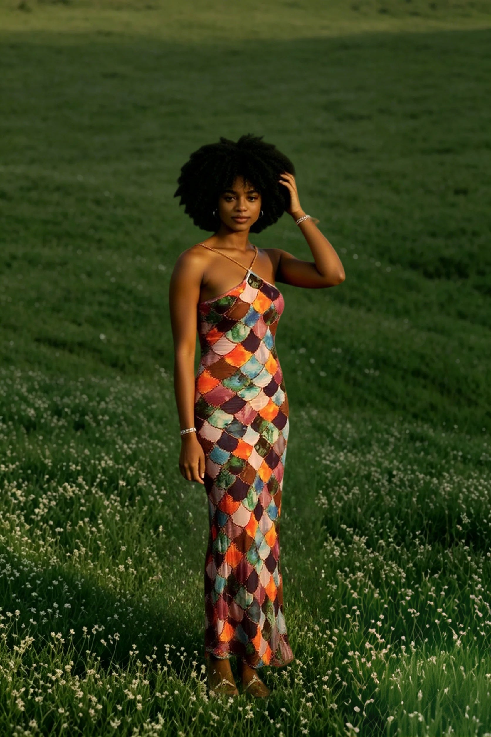 Plaid Halter Off Shoulder Maxi Dress