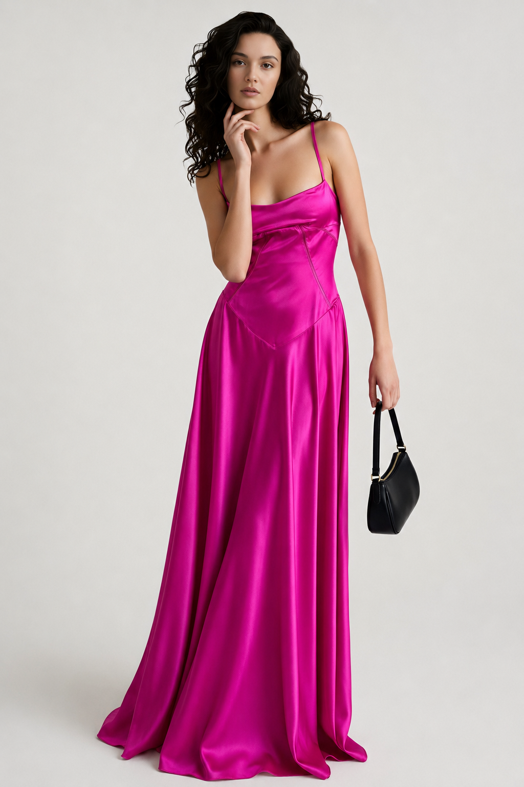 Sexy Cami Slim Fit Back Tie Long Prom Dress