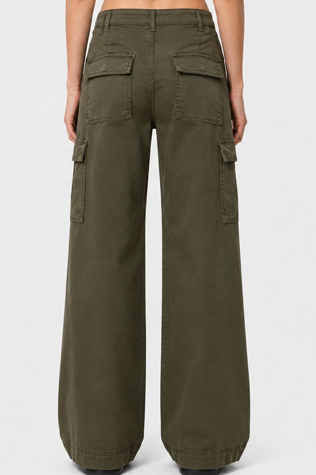 High Waist Drawstring Pocket Cargo Pant