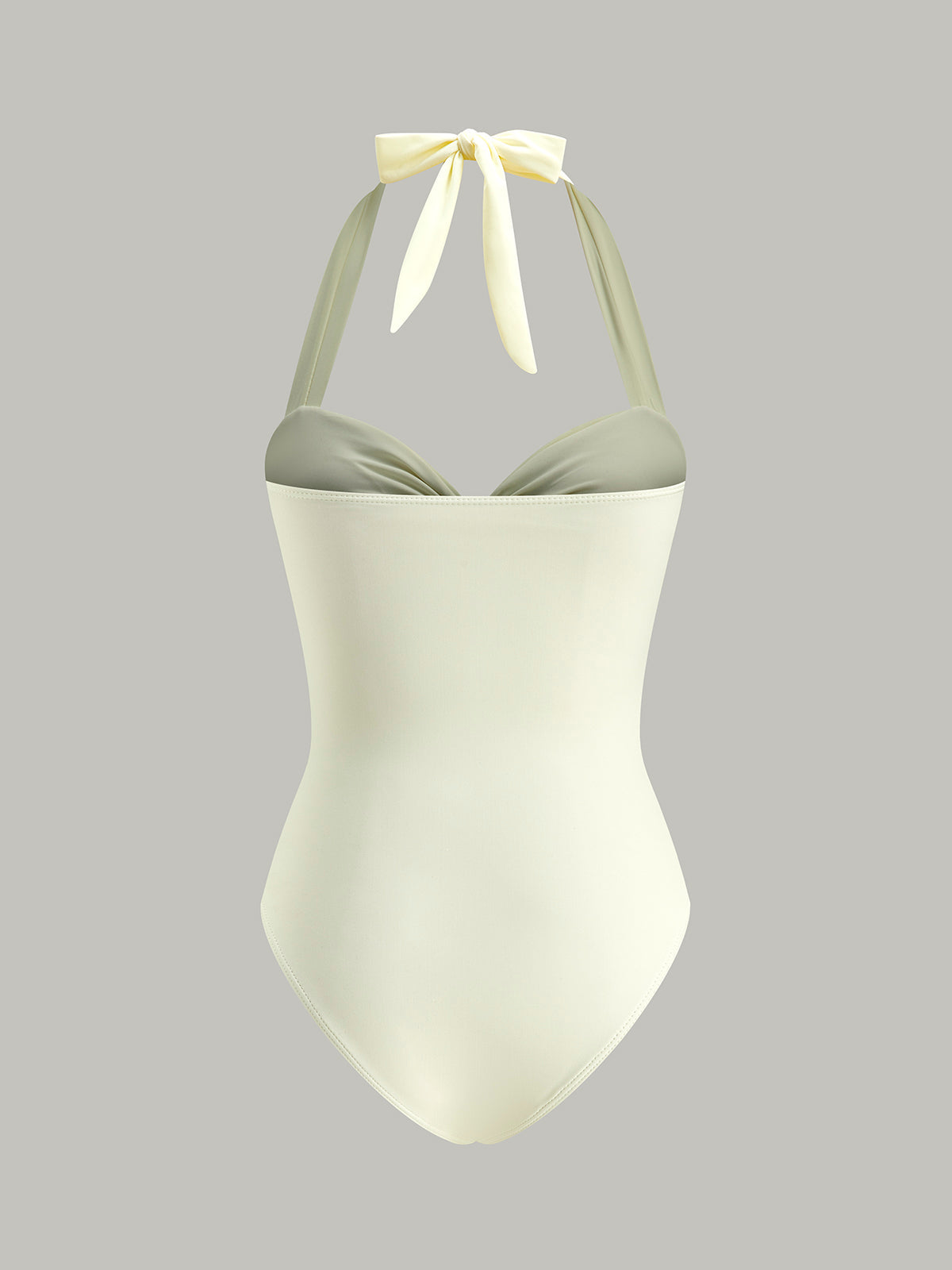 Bow Tie Halter One-Piece Swimsuit