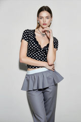 Sexy Colorblock Dot T-shirts