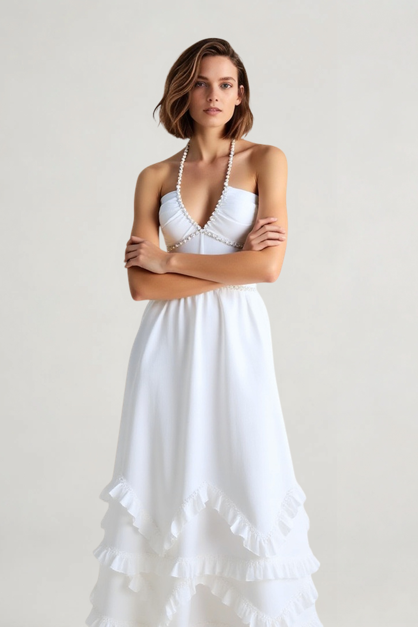 Elegant Floral Print Sleeveless Maxi Party Dress