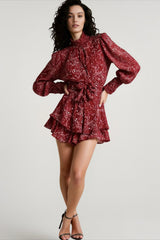 Spring Vintage Perspective Floral Print Dress