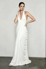 Sheer Backless V Neck Vacation Dress