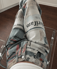 Newspaper Gothic Grunge Baggy Trouser