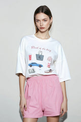 Hand Painted Print Oversized T-Shirt