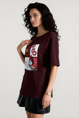 Letter Print Slouchy T-shirts