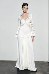 Flutter Sleeve Mermaid Hem Vacation Dress