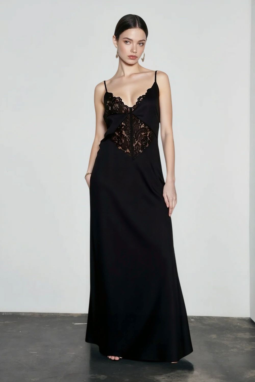 Chic Lace Backless Slip Dress