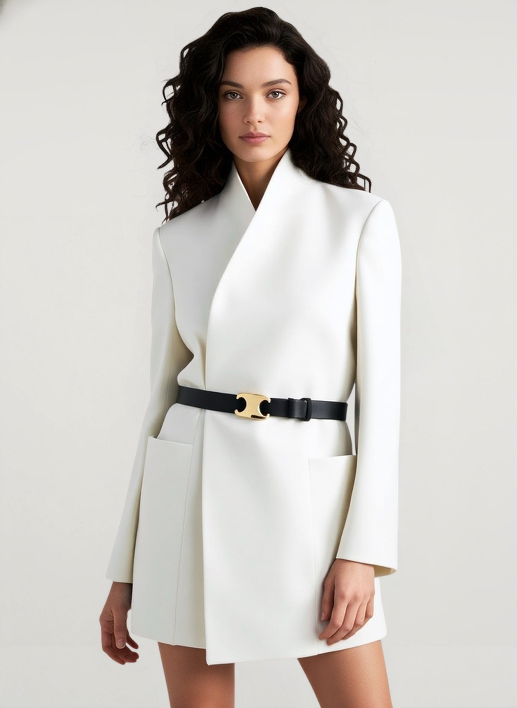 Long Sleeve Stand Collar Blazer
