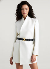 Long Sleeve Stand Collar Blazer