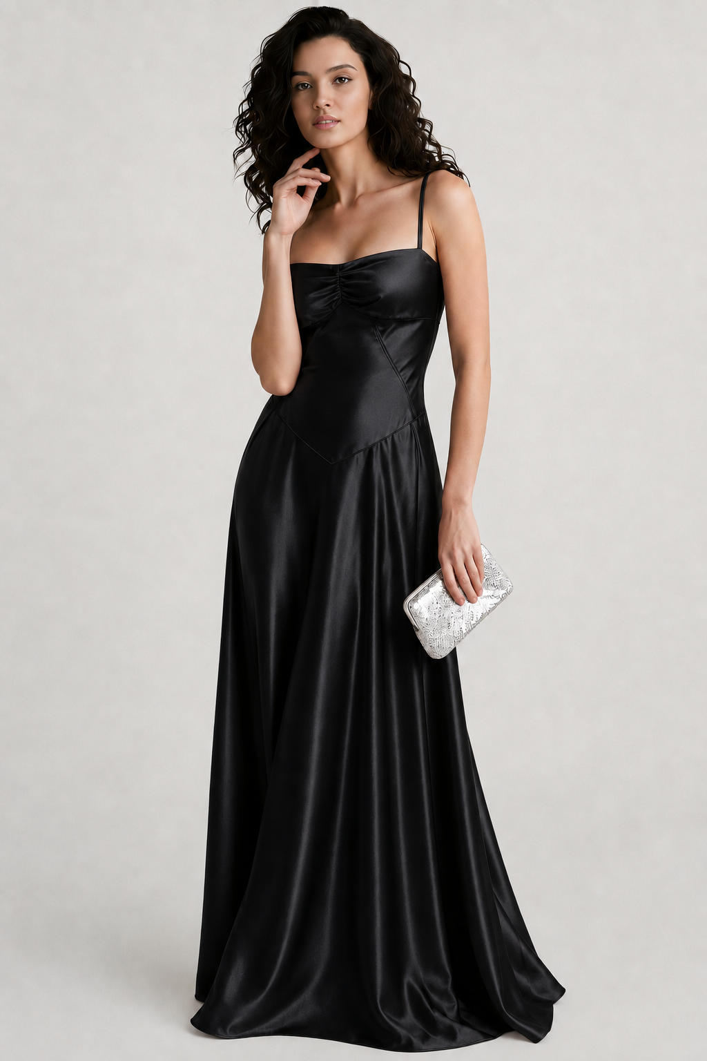 Sexy Cami Slim Fit Back Tie Long Prom Dress
