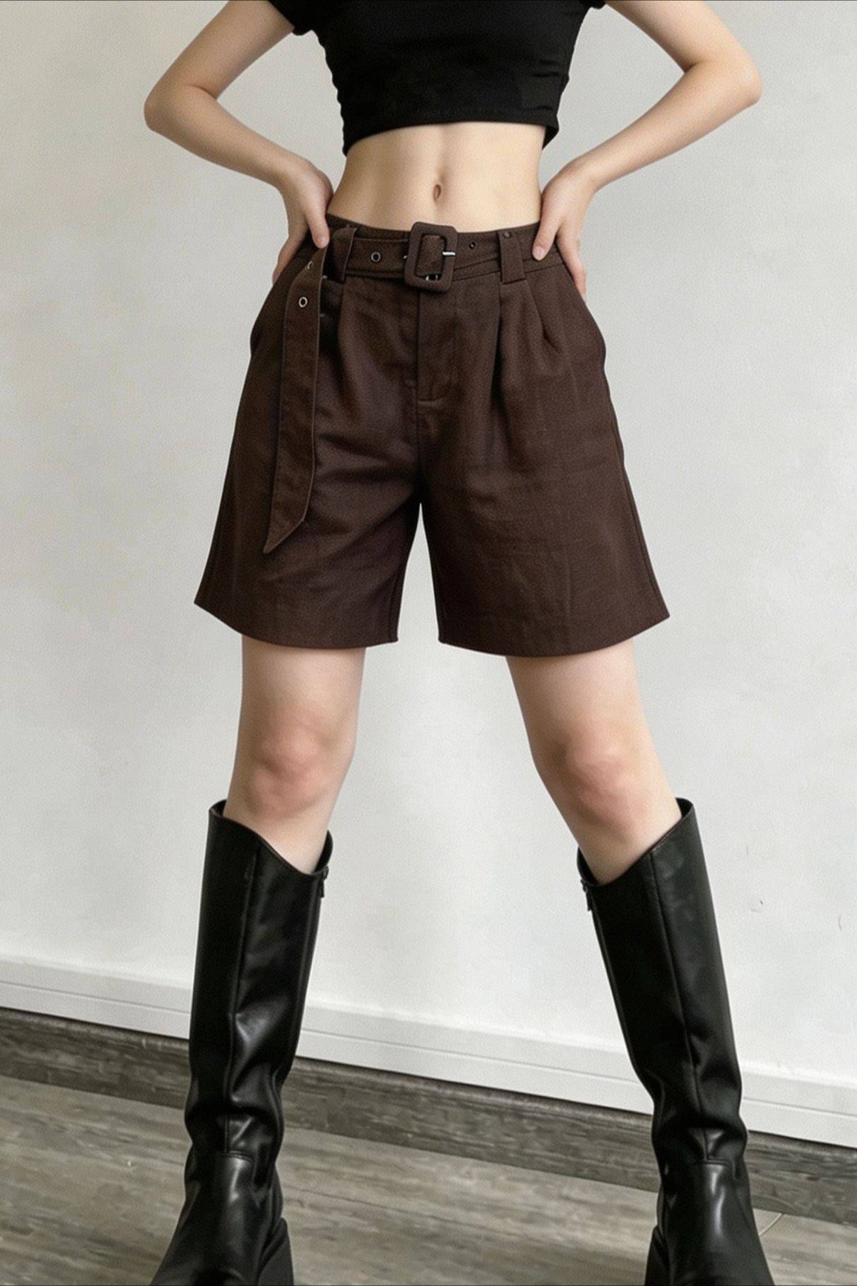 Linen Relaxed Belted Pants