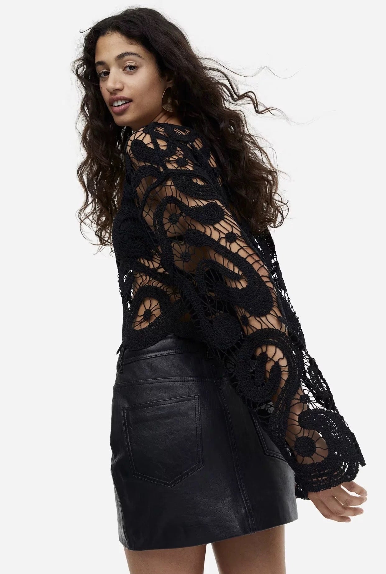 Island Mood Crochet Cover Up Top