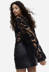Island Mood Crochet Cover Up Top