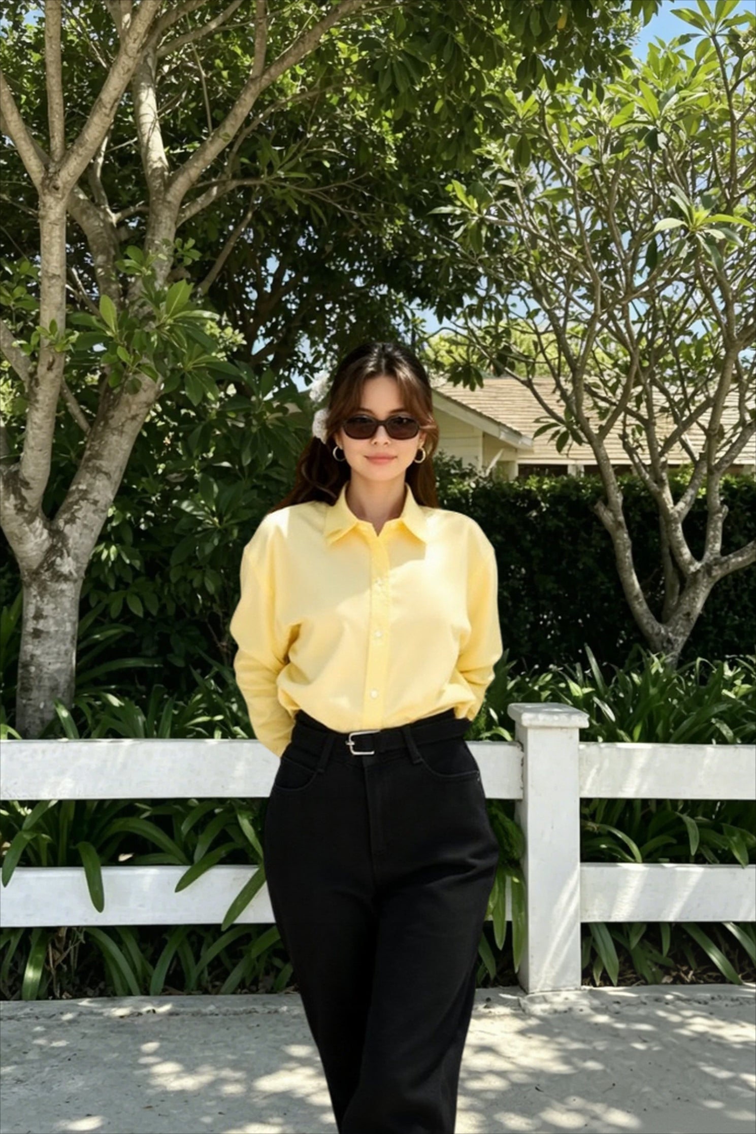 Cotton Loose Fit Office Blouse